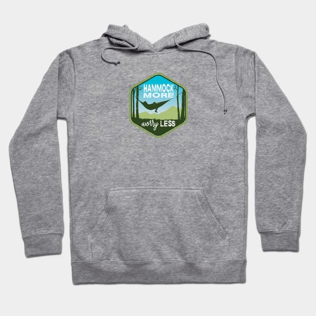 HAMMOCK MORE, WORRY LESS (Large) Hoodie by Jitterfly